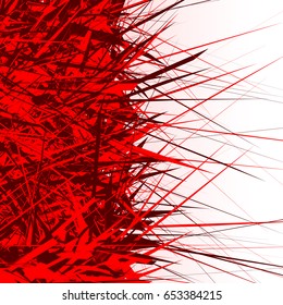 Abstract digital art with array of random lines. Use as poster, flyer background or design element from edge