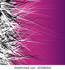 Abstract digital art with array of random lines. Use as poster, flyer background or design element from edge