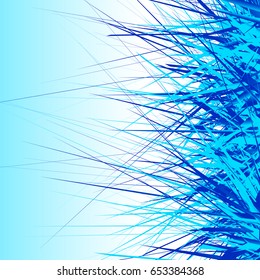Abstract digital art with array of random lines. Use as poster, flyer background or design element from edge