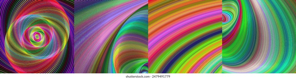 Abstract digital art background collection