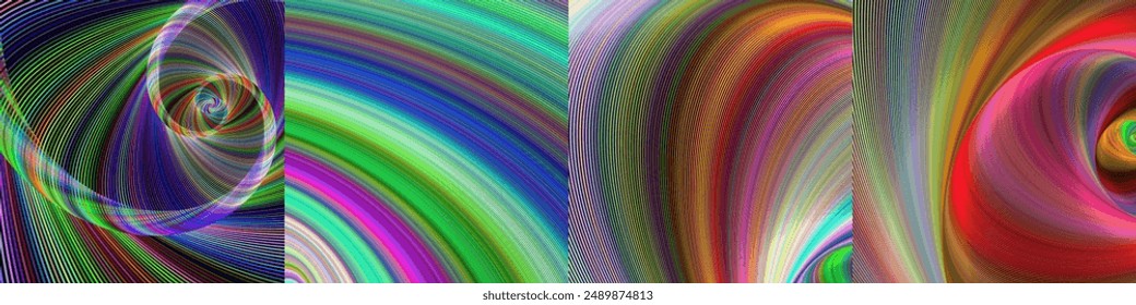 Kollektion des Abstrakten digitalen Kunsthintergrunds