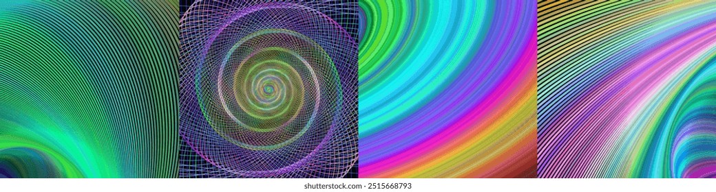 Abstract digital art background collection