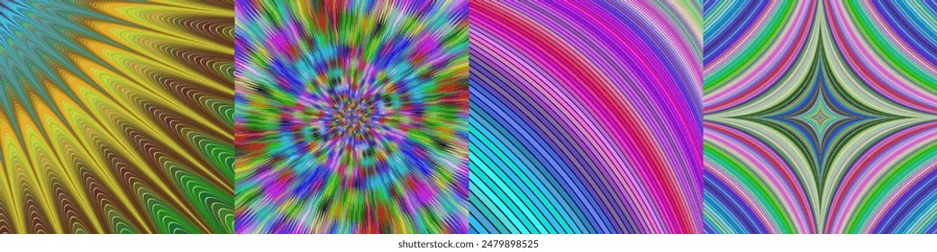 Abstract digital art background set