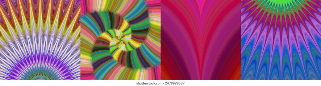 Abstrakte Digitalkunst-Hintergrundset