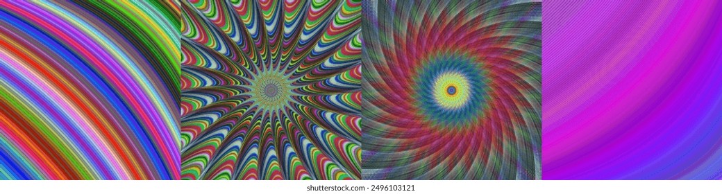 Abstrakte digitale Kunst Hintergrund Set