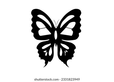 Abstract Digital art of a Beautiful butterfly isolated on white background - vector illustration