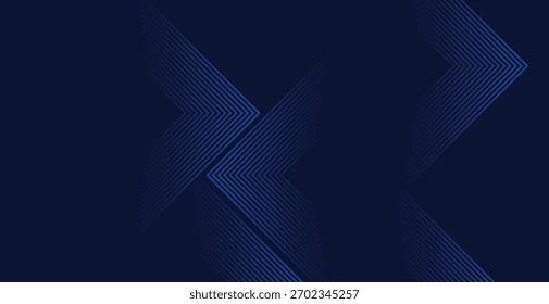 Abstract Digital Art: Dynamic Blue Chevron Shapes on Dark Backdrop for Modern Backgrounds and Designs, offering a vibrant and modern visual.
