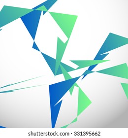 Abstract digital art. Edgy, angular random shapes. Editable.