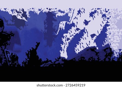 Abstract digital art featuring irregular blue and black blocks. Modern fluid texture suitable for wallpapers, banners, and graphic design projects.