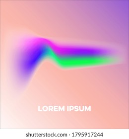 Abstract digital art. Modern minimalistic art. Graphic design with colorful gradient. Template for social media post. Vector. 