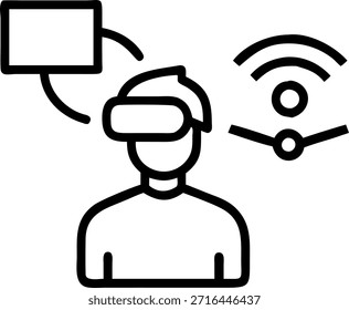 Arte digital Abstractas de una persona que utiliza la tecnología VR para colaborar de forma remota con luces bokeh suaves Un movimiento suave de la cámara muestra a un trabajador remoto con gafas de realidad virtual que colabora de forma virtual desde casa. La iluminación bokeh suave agrega un fondo abstracto que destaca los aspectos innovadores e inmersivos del confort de trabajo remoto. en Photo Stock Concept, espacio de copia para publicidad o Anuncio con Photo Realistic como detalle de alta calidad --ar 7:2