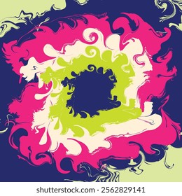 Abstract Digital Art with Swirl and Marble Patterns – Decorative Graphic Design Element for Creative Projects