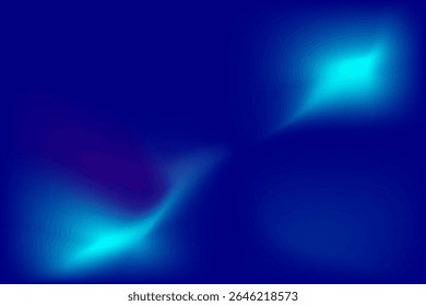 Abstract digital artwork combining smooth gradient transitions of deep blue and vibrant teal, evoking feelings of calm, tranquility, and creativity – perfect for backgrounds, modern designs