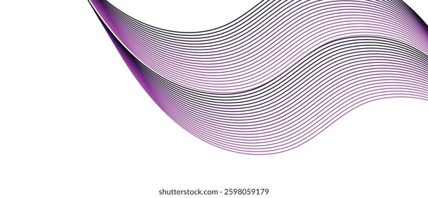 Abstract digital artwork composed of fluid, interconnected blue lines forming smooth, wave-like curves on a Transparent background for digital innovation, artificial intelligence etc