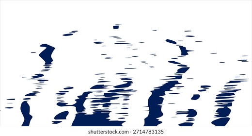  Obra de arte digital abstracta con Formas irregulares en forma de pincel azul y gris sobre un fondo blanco, creando un efecto visual texturizado y dinámico.