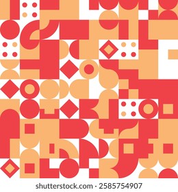 Abstract digital artwork with layered geometric forms and bright hues