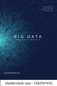 Abstract digital background. Artificial intelligence, deep learning and big data concept. Quantum technology. Tech visual for cloud template. Modern abstract digital background.