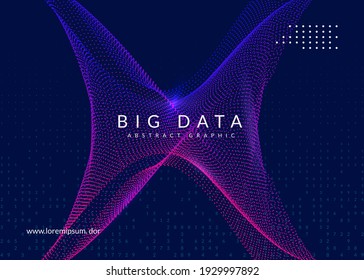 Abstract digital background. Artificial intelligence, deep learning and big data concept. Quantum technology. Tech visual for screen template. Partical abstract digital background.