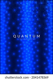 Abstract digital background. Artificial intelligence, deep learning and big data concept. Quantum technology. Tech visual for science template. Fractal abstract digital background.