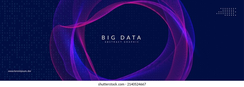 Abstract digital background. Artificial intelligence, deep learning and big data concept. Quantum technology. Tech visual for system template. Cyber abstract digital background.