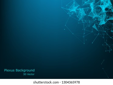 Abstract digital background. Big data visualization. Network connection structure. Science background.