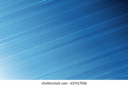 Abstract digital background with binary code pattern on dark blue color
