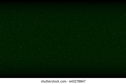 Abstract digital background with binary code on green color