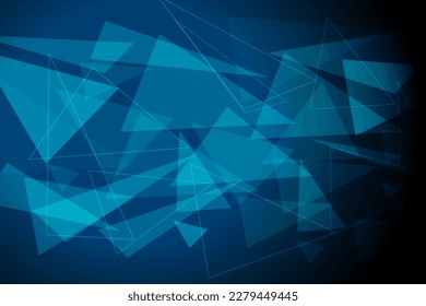 Abstract digital background with blue geometric particles