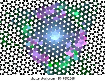 Abstract digital background. Circles, dots. Vector clip art.