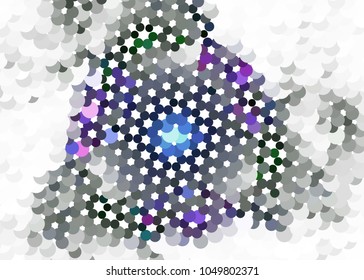 Abstract digital background. Circles, dots. Vector clip art.