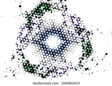 Abstract digital background. Circles, dots. Vector clip art.
