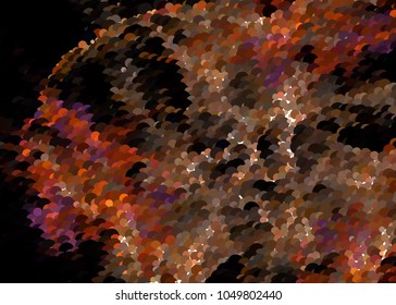 Abstract digital background. Circles, dots. Vector clip art.