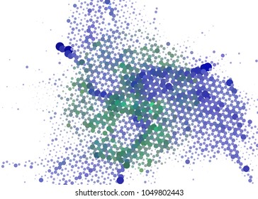 Abstract digital background. Circles, dots. Vector clip art.