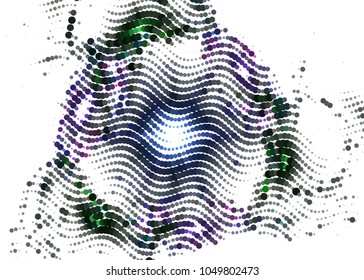 Abstract digital background. Circles, dots. Vector clip art.