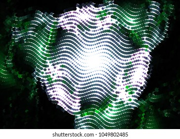 Abstract digital background. Circles, dots. Vector clip art.