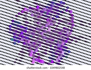 Abstract digital background. Circles, dots. Vector clip art.