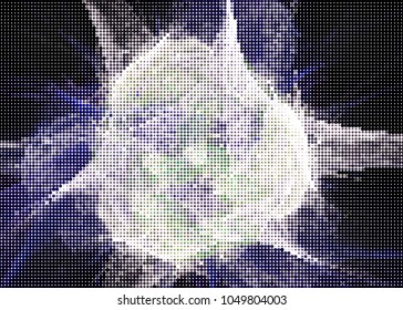 Abstract digital background. Circles, dots. Vector clip art.