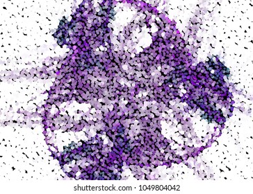 Abstract digital background. Circles, dots. Vector clip art.