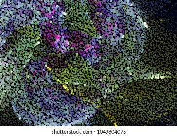 Abstract digital background. Circles, dots. Vector clip art.