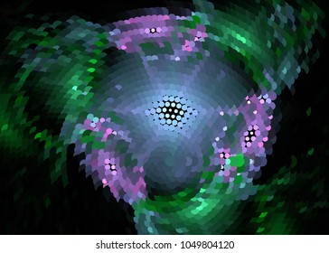 Abstract digital background. Circles, dots. Vector clip art.