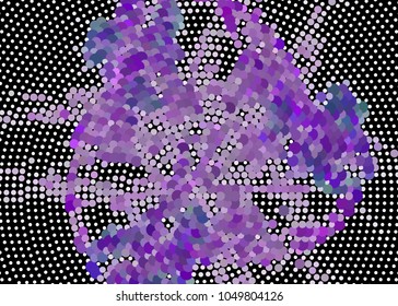Abstract digital background. Circles, dots. Vector clip art.