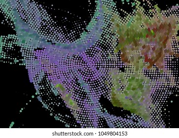 Abstract digital background. Circles, dots. Vector clip art.