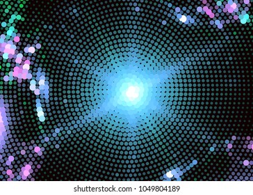 Abstract digital background. Circles, dots. Vector clip art.