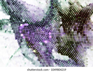 Abstract digital background. Circles, dots. Vector clip art.