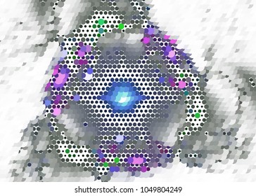 Abstract digital background. Circles, dots. Vector clip art.