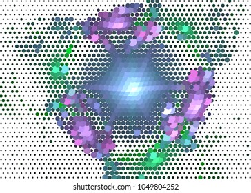 Abstract digital background. Circles, dots. Vector clip art.