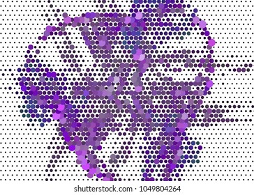 Abstract digital background. Circles, dots. Vector clip art.