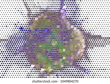 Abstract digital background. Circles, dots. Vector clip art.