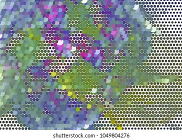 Abstract digital background. Circles, dots. Vector clip art.