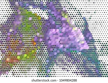 Abstract digital background. Circles, dots. Vector clip art.